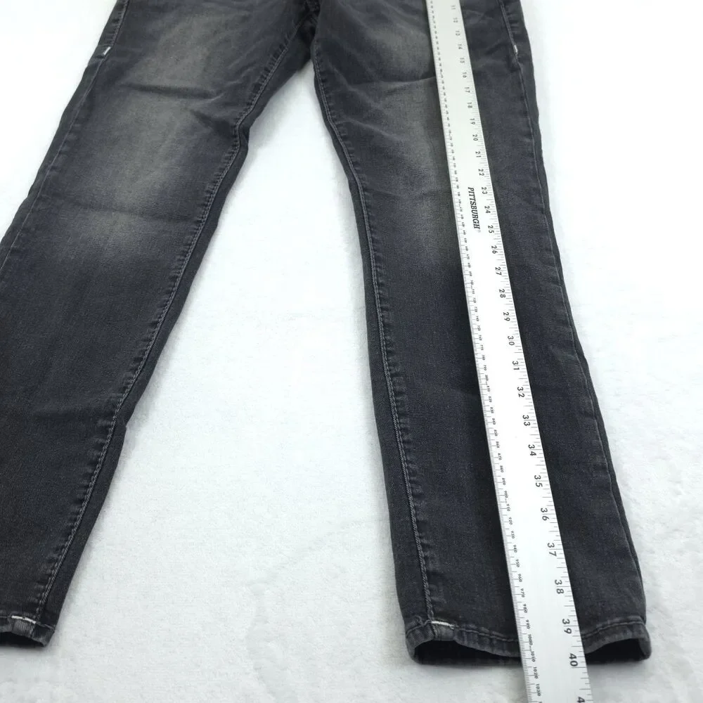 True Religion Jeans Mens 32x29 Geno Relaxed Slim Black Pocket Flap Denim Pants